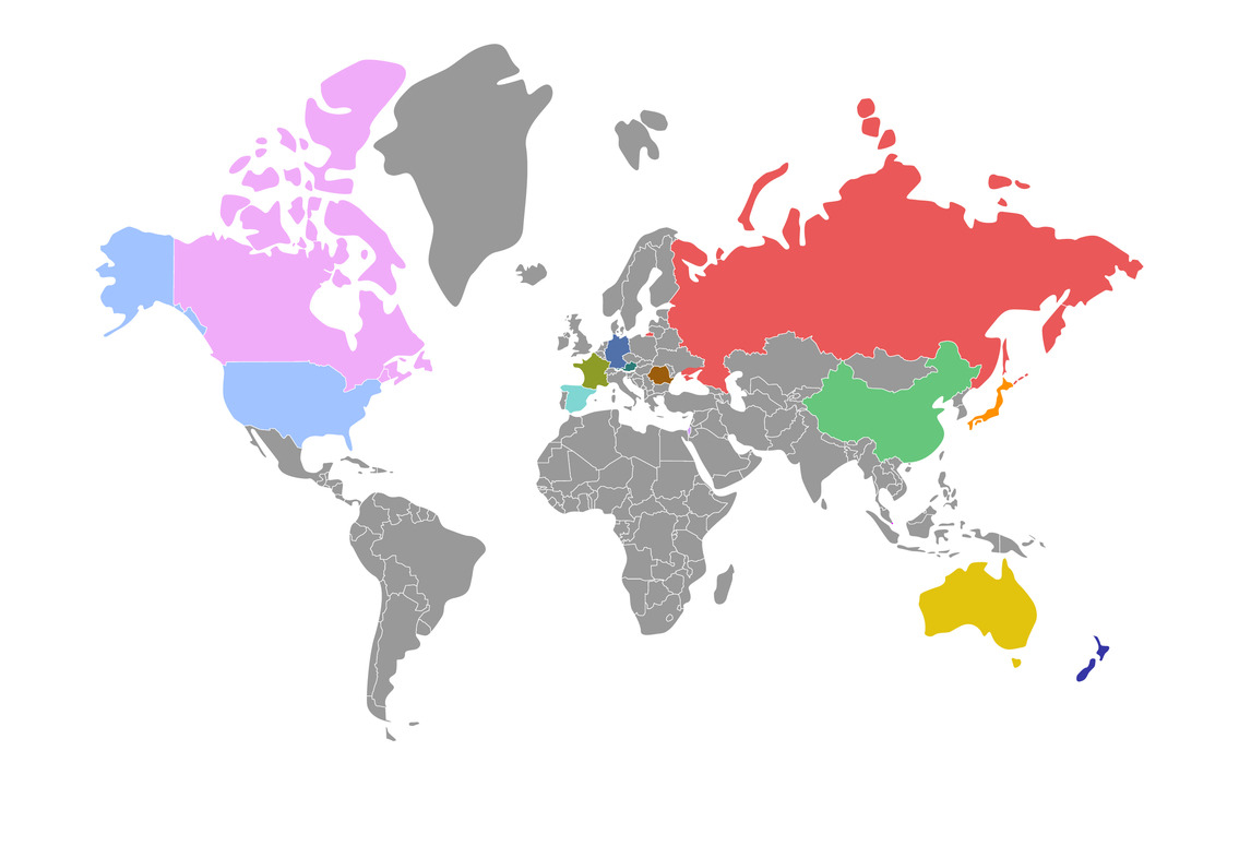Страны, в которых выявлены патентные публикации по теме «Дозаправка космических аппаратов в космосе» за период с 2000 г. по 2024 г.